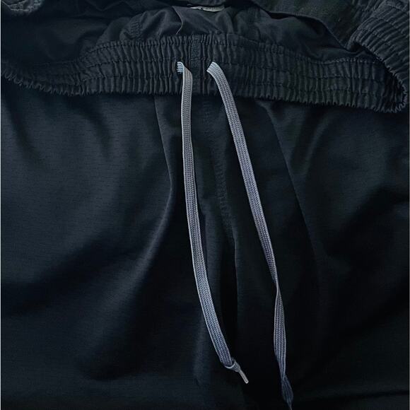 ADIDAS CLIMACOOL HI-RISE ATHLETIC SHORTS, MENS-M-BLACK-BLUE STRIPES, INNER TIGHT - Picture 2 of 11